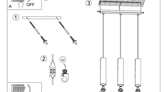 Surowa Stalowa Lampa LUMEN 3L Biały - obrazek 15