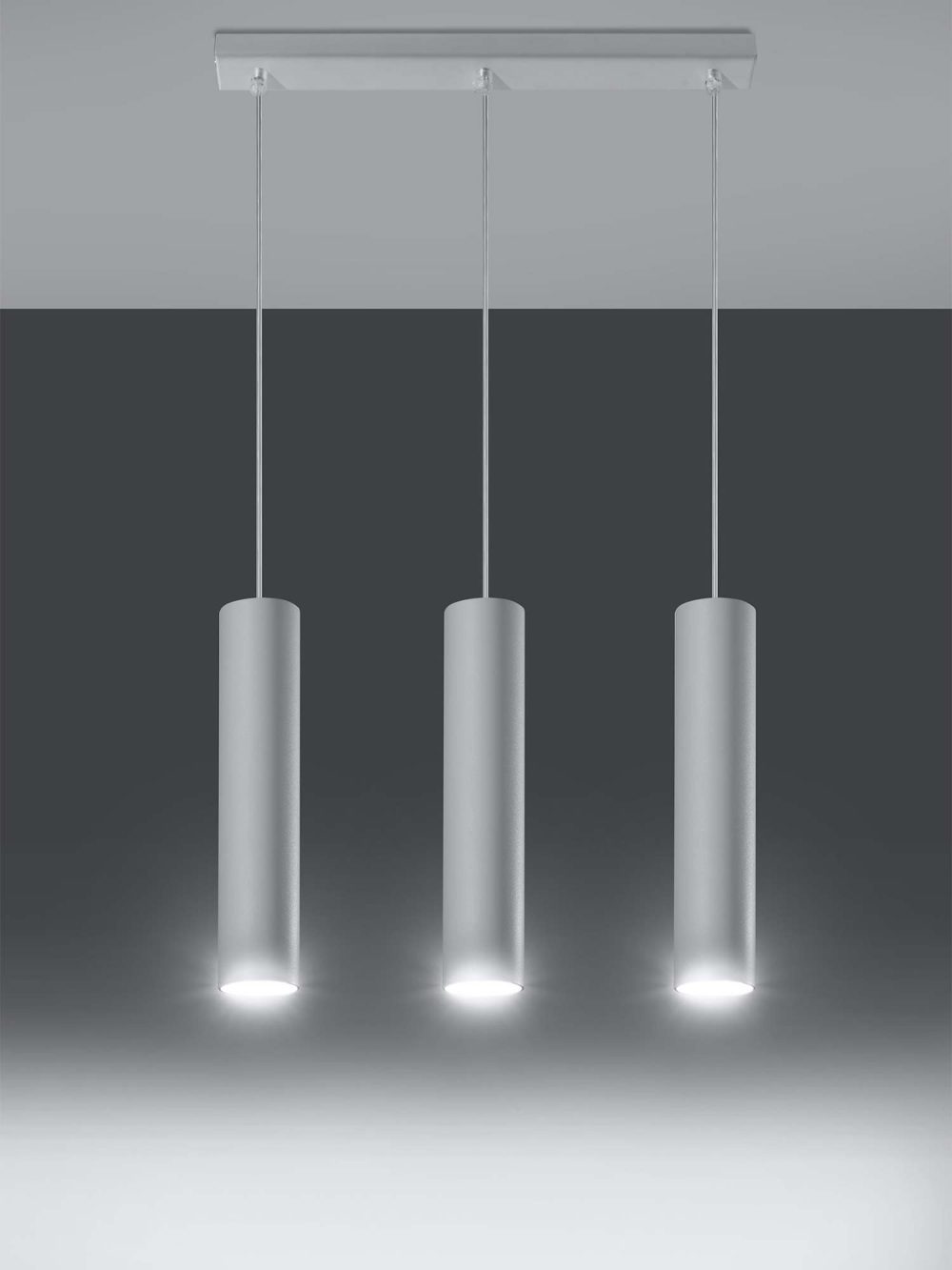 Surowa Stalowa Lampa LUMEN 3L Biały - obrazek 4