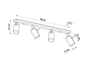 miniaturka Elegancki i funkcjonalny Plafon RING 4L