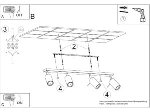 miniaturka Elegancki i funkcjonalny Plafon RING 4L
