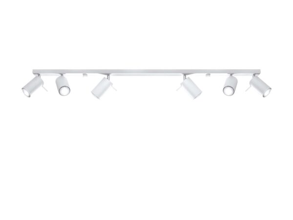 Biała szyna z reflektorami LED