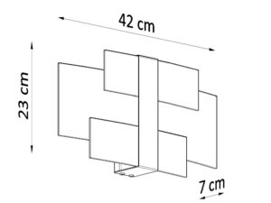 miniaturka Elegancki Kinkiet Uniwersalny Stalowo-Szklany BELVEDERE