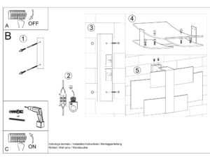 miniaturka Elegancki Kinkiet Uniwersalny Stalowo-Szklany BELVEDERE