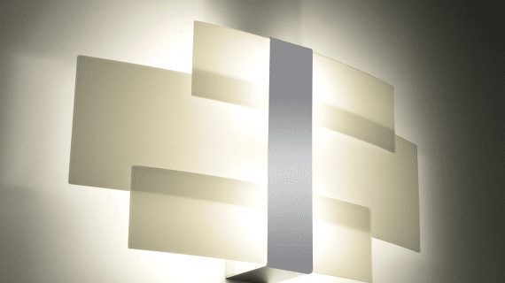 miniaturka Elegancki Kinkiet Uniwersalny Stalowo-Szklany BELVEDERE