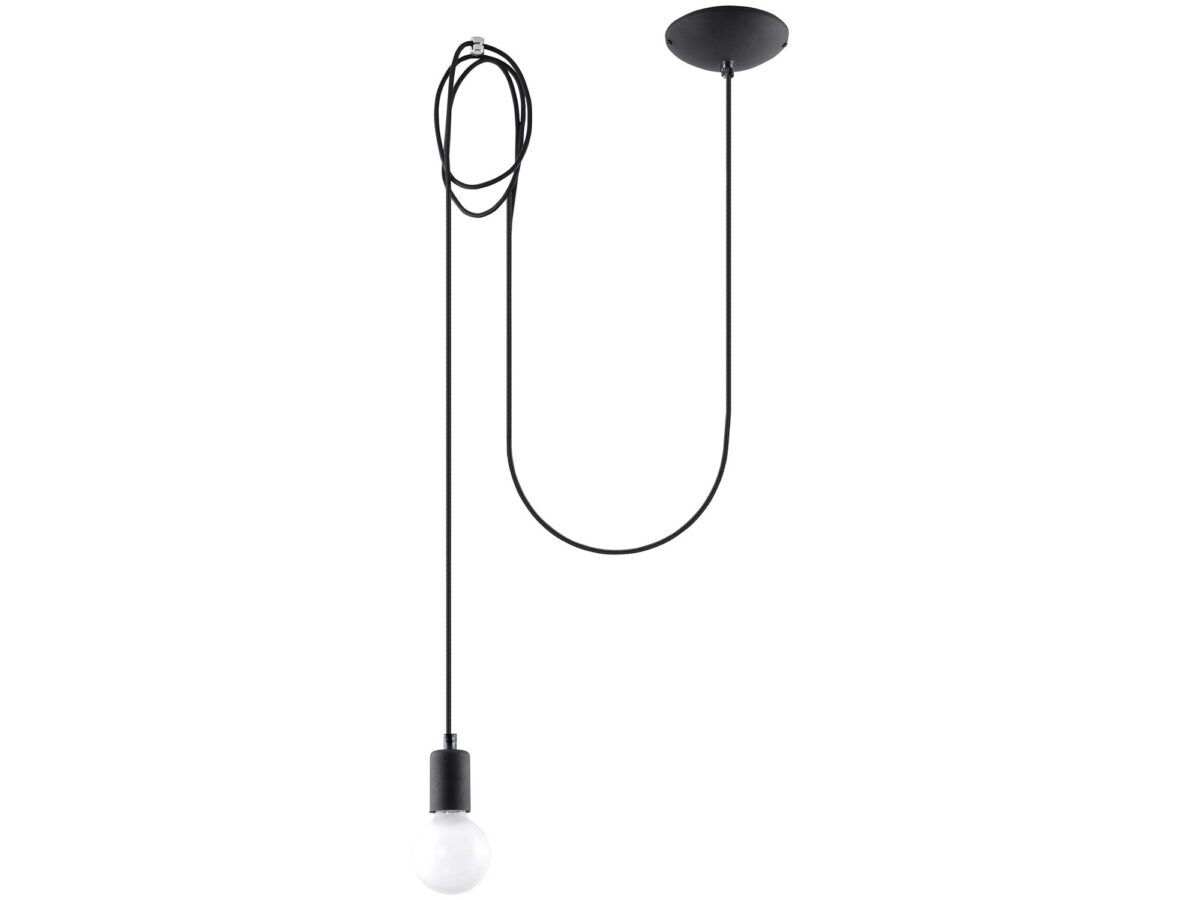 NOLAN 1 LONG Lampa Czarna Styl Artystyczny