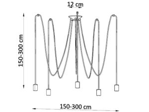 miniaturka Designerski Żyrandol NOLAN 5 Oświetlenie z Charakterem