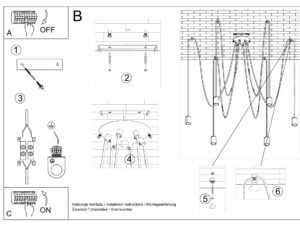 miniaturka Designerski Żyrandol NOLAN 5 Oświetlenie z Charakterem