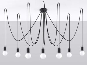 miniaturka Indywidualistyczny Żyrandol NOLAN 7 w Czarnym Kolorze