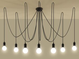 miniaturka Indywidualistyczny Żyrandol NOLAN 7 w Czarnym Kolorze