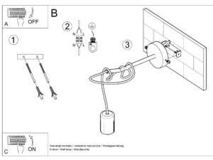 miniaturka Kinkiet Designerski z Tkaniny NOLAN