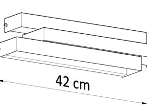 miniaturka Podłużny Kinkiet Stalowy FULGOR