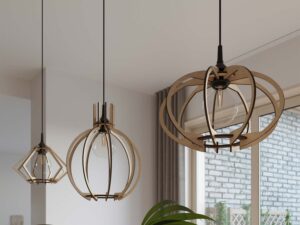 miniaturka Naturalne Drewno Lampa Wisząca PALLADIUM