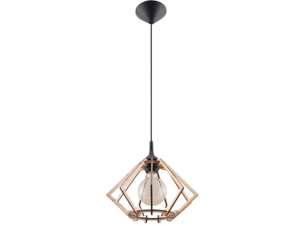 Lampa wisząca z czarną podsufitką – nowoczesny design
