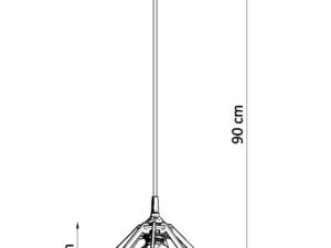 miniaturka Naturalne Drewno Lampa Wisząca PALLADIUM
