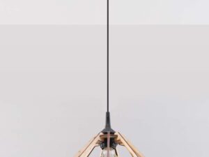 miniaturka Naturalne Drewno Lampa Wisząca PALLADIUM