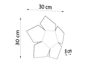 miniaturka Dekoracyjny Kinkiet Biały PRISMA