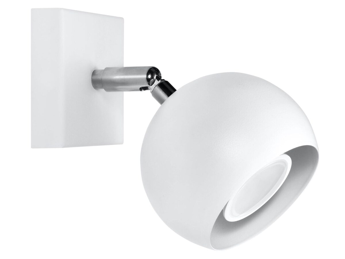 Stalowy Kinkiet Nowoczesny Biały OLMO