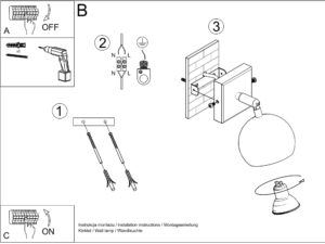 miniaturka Stalowy Kinkiet Nowoczesny Biały OLMO