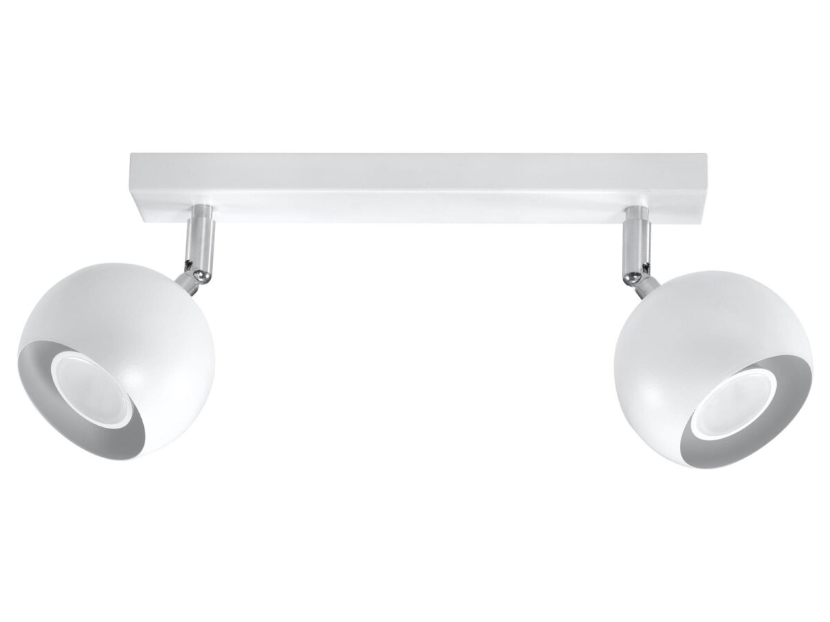 Biały Plafon 2 Źródła Światła OLMO