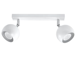 Biały Plafon 2 Źródła Światła OLMO