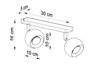 miniaturka Biały Plafon 2 Źródła Światła OLMO