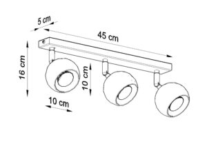 miniaturka Nowoczesny Plafon Stonowana Kolorystyka OLMO 3