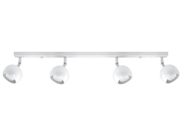 Reflektor czteropunktowy do nowoczesnych wnętrz – kolor biały