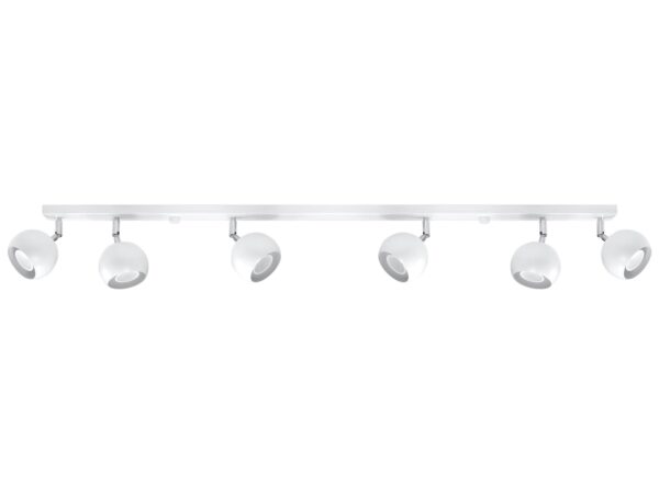 Biała listwa LED z reflektorami w stylu nowoczesnym