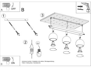 miniaturka Nowoczesny Plafon Stonowana Kolorystyka OLMO 3