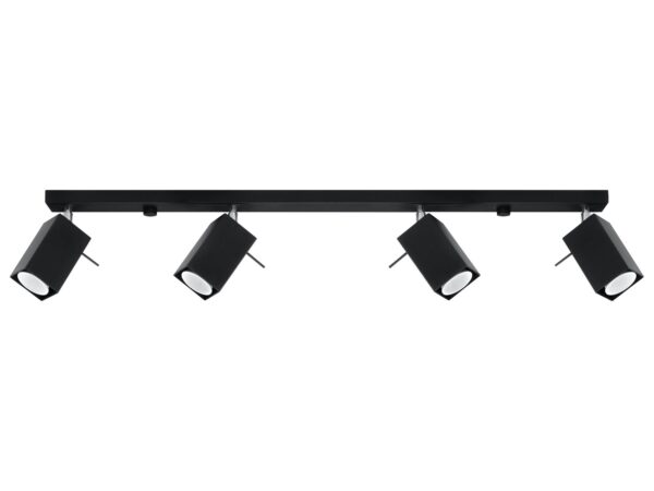 Szyna oświetleniowa LED z trzema reflektorami w czarnym kolorze