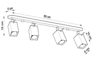 miniaturka Lampy Industrialne Regulowane MELIA 4L
