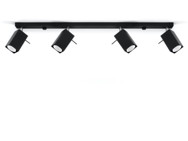 Nowoczesne oświetlenie LED w czarnej oprawie sufitowej