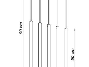miniaturka Biała Lampa z Stali PERSEO 5