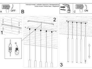 miniaturka Biała Lampa z Stali PERSEO 5