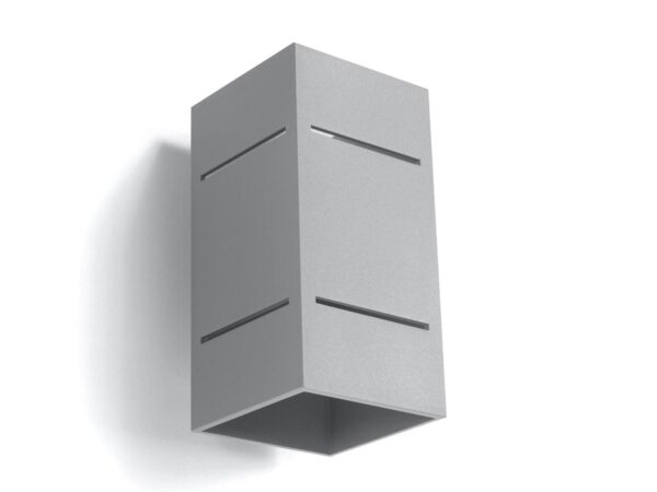 Szara lampa zewnętrzna LED z poziomymi szczelinami świetlnymi