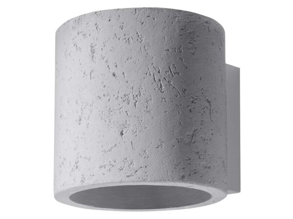 Cylindryczna lampa LED – szary betonowy kinkiet