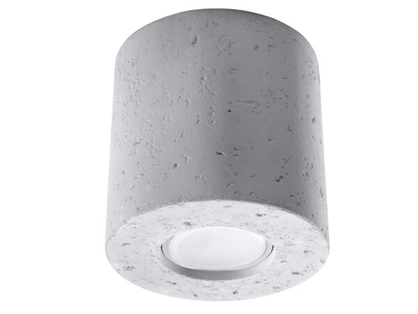 Designerska lampa LED z szarego betonu do stylu loftowego