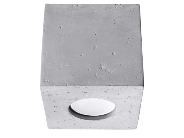 Betonowa lampa sufitowa z okrągłą oprawką LED