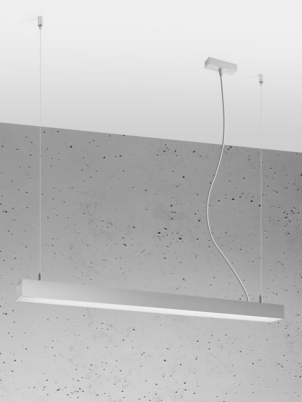 Nowoczesna Lampa Wisząca Biała PINNE 90 - obrazek 2