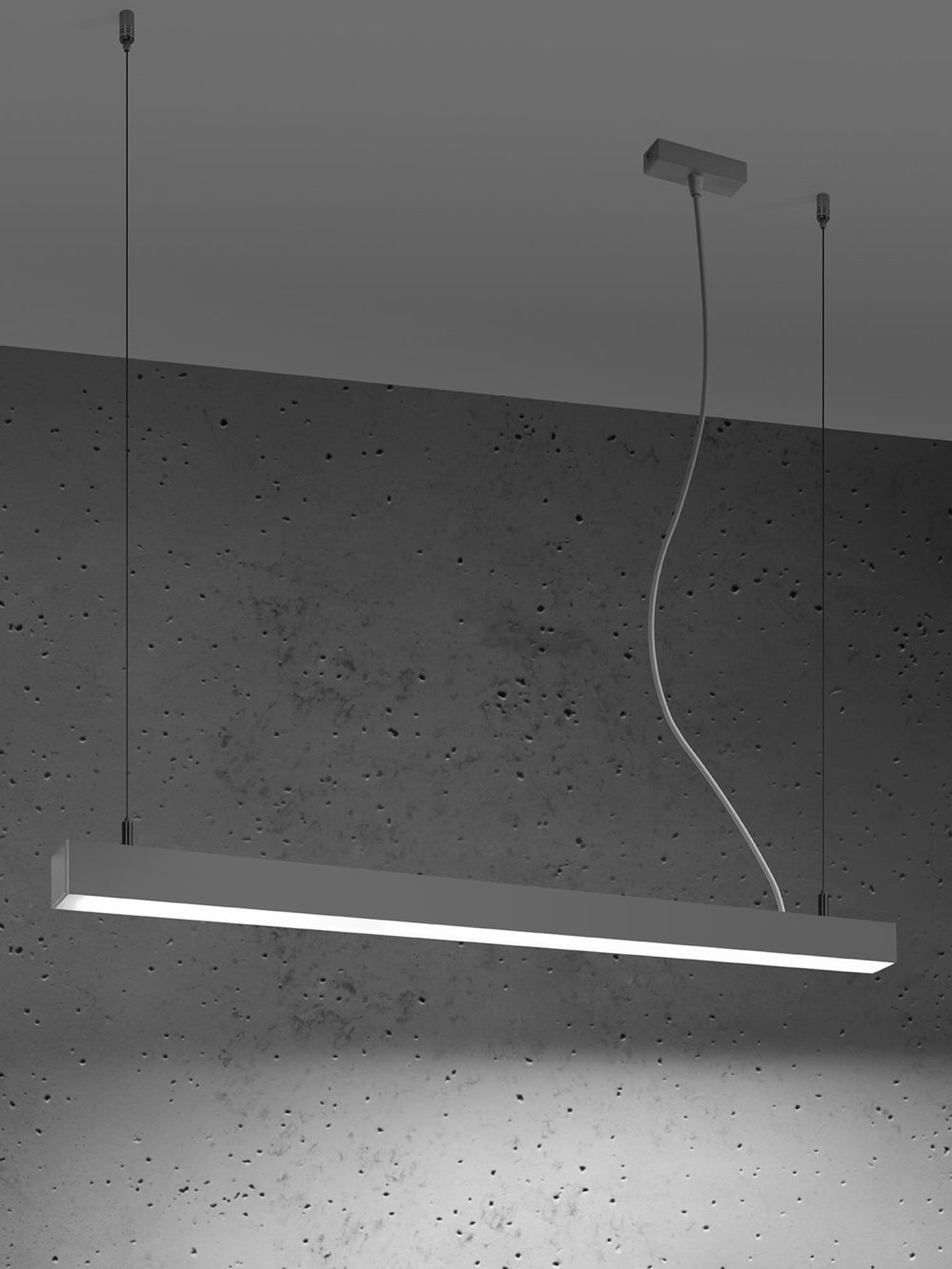 Nowoczesna Lampa Wisząca Biała PINNE 90 - obrazek 3