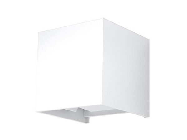 Biały kinkiet LED z delikatnym wycięciem – montaż ścienny