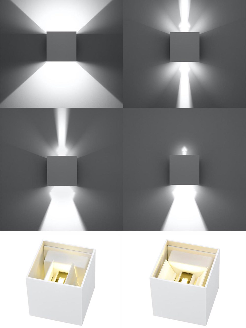 Elegancki Kinkiet Kwadratowy LUXOR LED IP54 - obrazek 7
