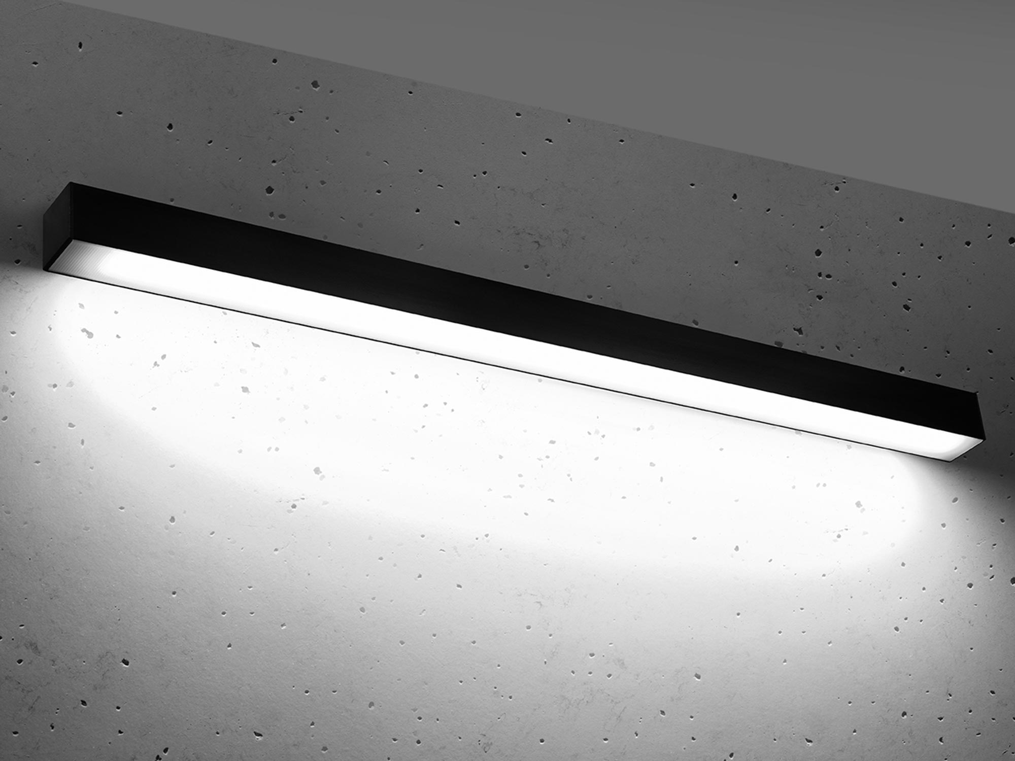 Nowoczesna listwa świetlna – czarna linia LED Nowoczesna listwa świetlna – czarna linia LED