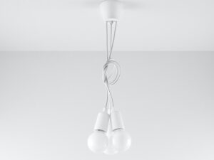 miniaturka KROMA 3 Lampa Wisząca Trzy Żarówki Biały