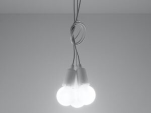 miniaturka KROMA 3 Lampa Wisząca Trzy Żarówki Biały