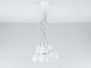 miniaturka Lampa Wisząca KROMA 5 Biały Styl Minimalistyczny