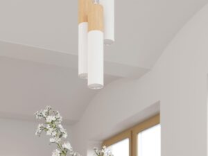 miniaturka Lampa z drewna i stali PONDERA 2