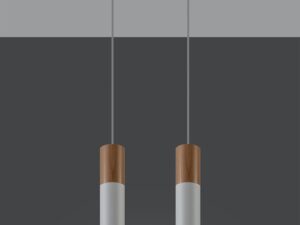 miniaturka Lampa z drewna i stali PONDERA 2