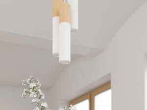 miniaturka Lampa z drewna i stali PONDERA 3L