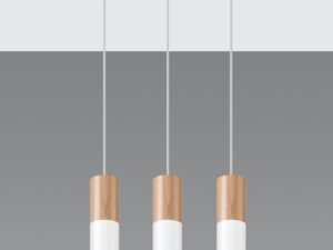 miniaturka Lampa z drewna i stali PONDERA 3L